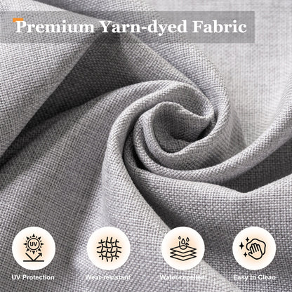 Set di mobili da giardino in vimini XIZZI da 8 pezzi con sedie girevoli