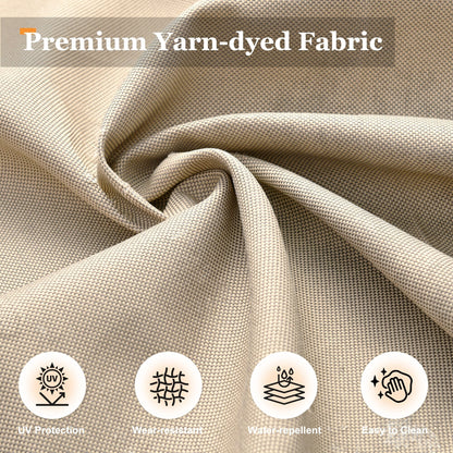 Set di mobili da giardino in vimini XIZZI da 8 pezzi con sedie girevoli