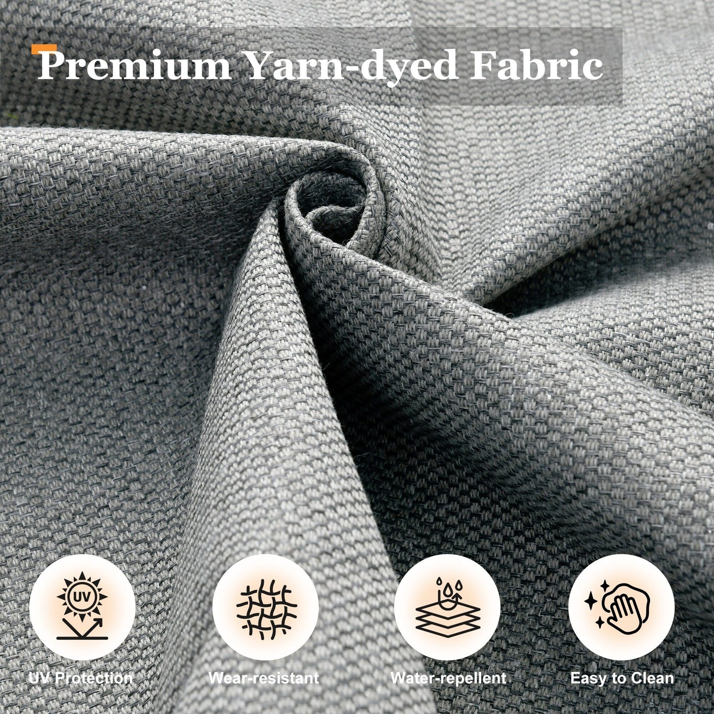 Set di mobili da giardino in vimini XIZZI da 8 pezzi con sedie girevoli