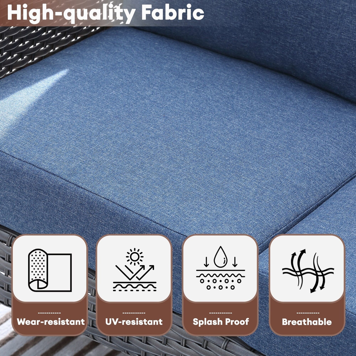 Set da conversazione per esterni XIZZI da 4 pezzi con tavolo