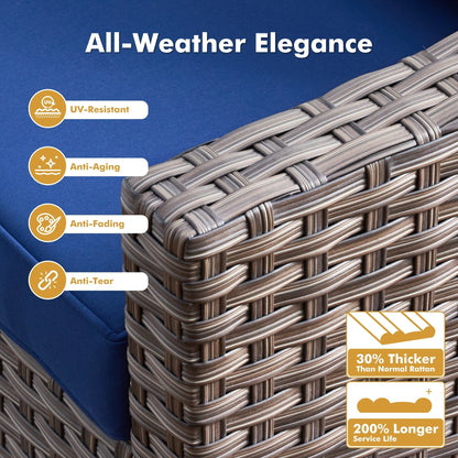 Set di mobili da esterno XIZZI con tavolo da fuoco