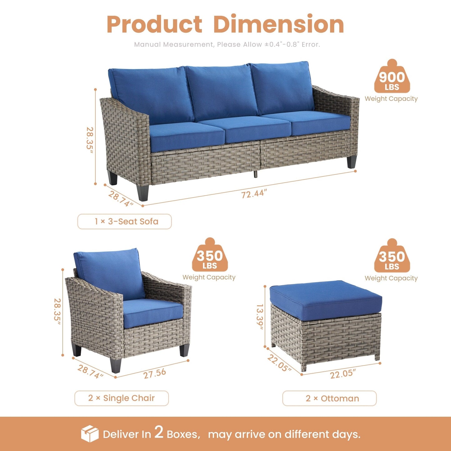 Set di mobili da esterno XIZZI con tavolo da fuoco