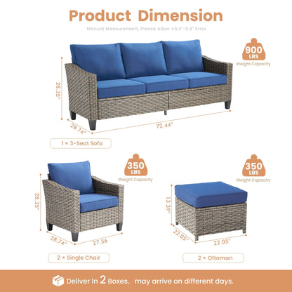 Set di mobili da esterno XIZZI con tavolo da fuoco