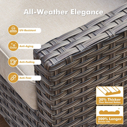 Set di mobili da esterno XIZZI con tavolo da fuoco