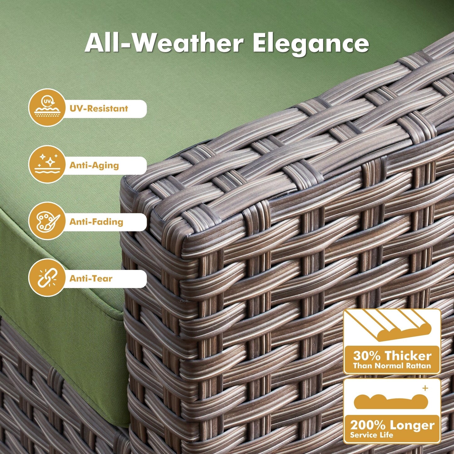 Set di mobili da esterno XIZZI con tavolo da fuoco