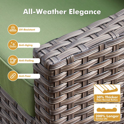 Set di mobili da esterno XIZZI con tavolo da fuoco