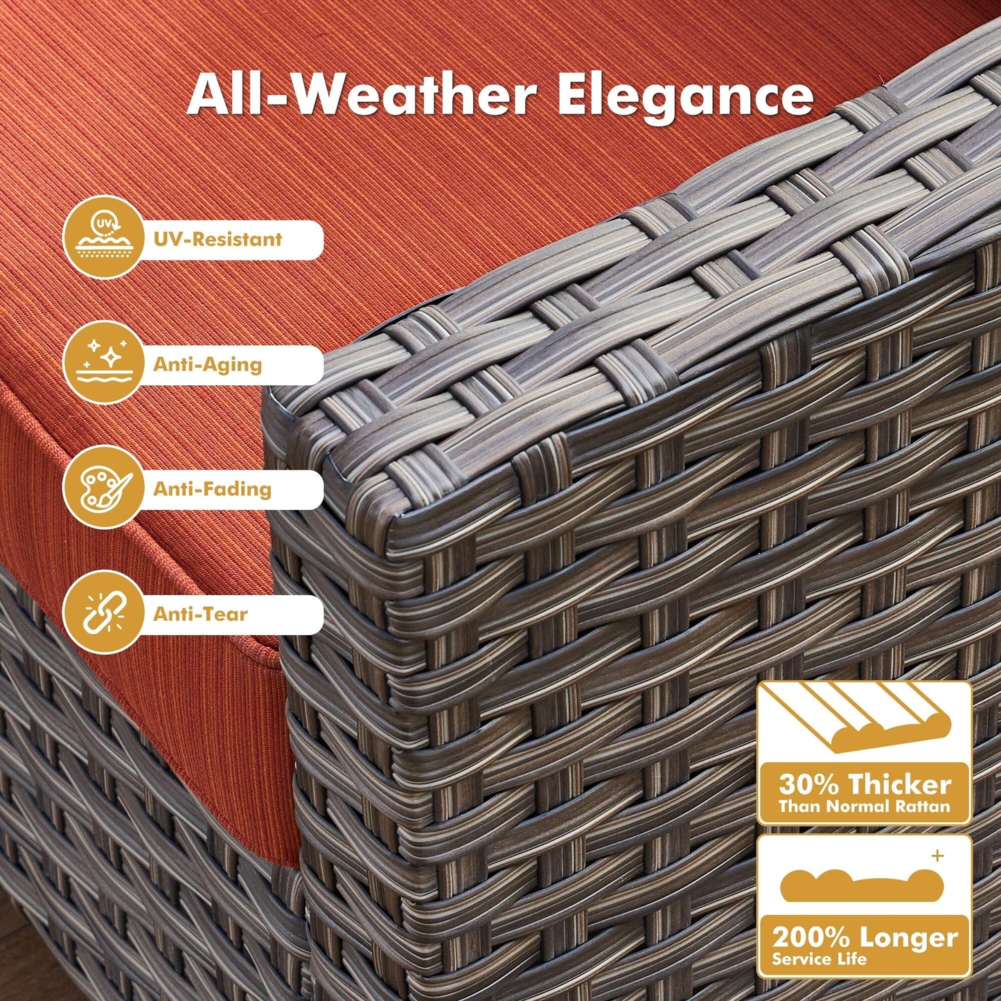 Set di mobili da esterno XIZZI con tavolo da fuoco