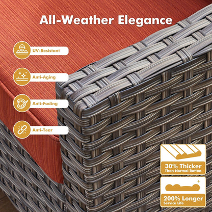 Set di mobili da esterno XIZZI con tavolo da fuoco