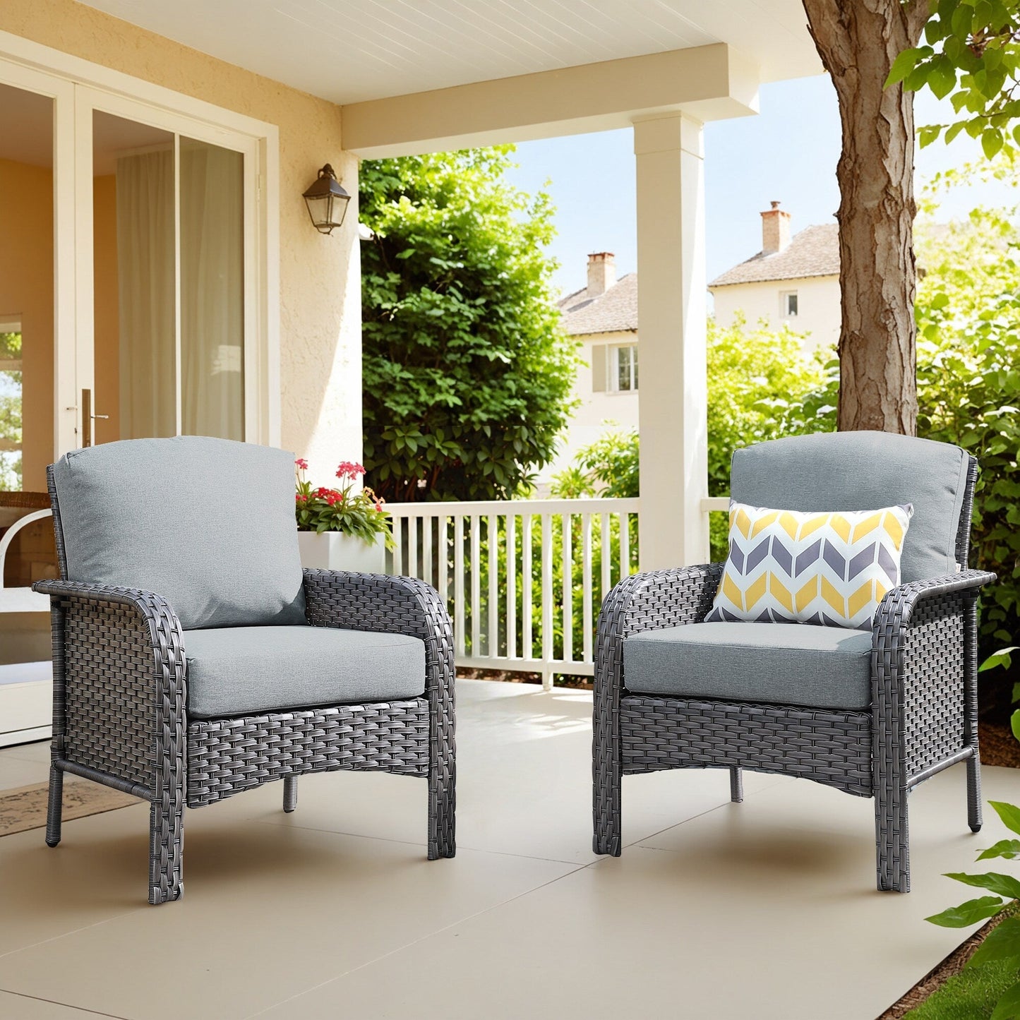 Set di sedie in vimini per esterni XIZZI (set da 2)