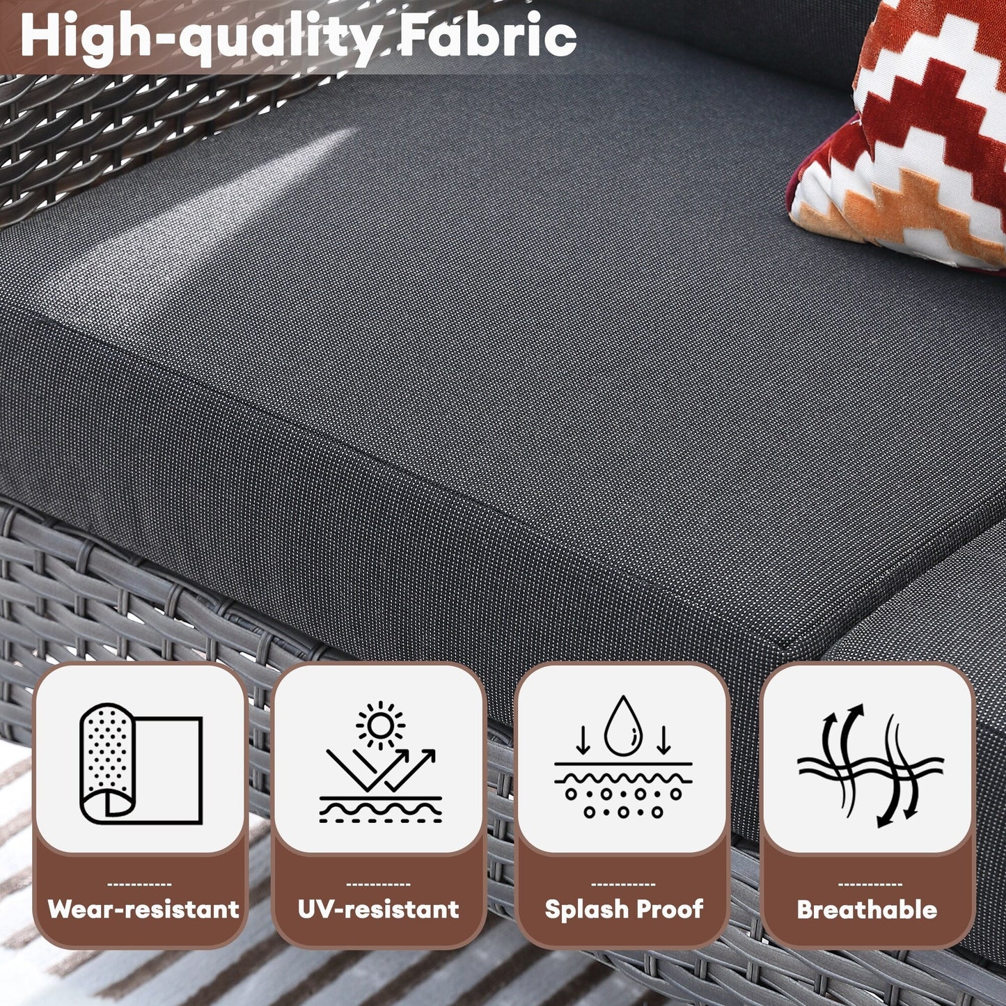 Set di sedie in vimini per esterni XIZZI (set da 2)