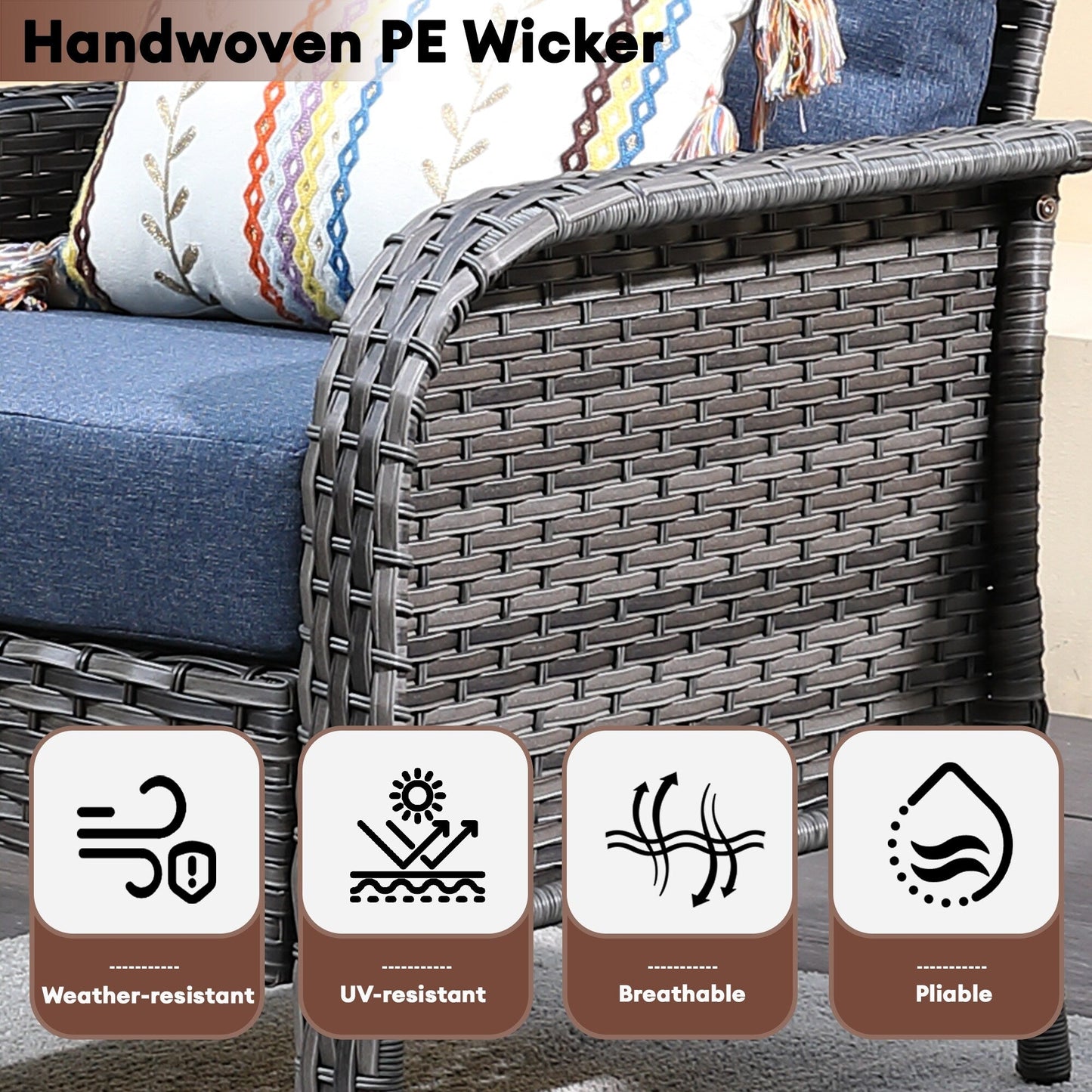 Set di sedie in vimini per esterni XIZZI (set da 2)