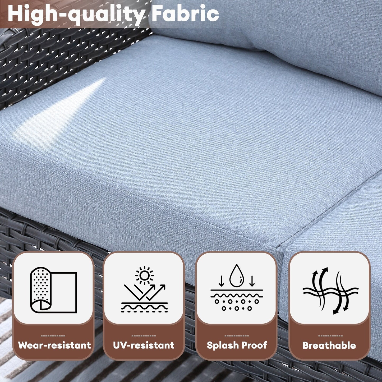 Set di sedie in vimini per esterni XIZZI (set da 2)