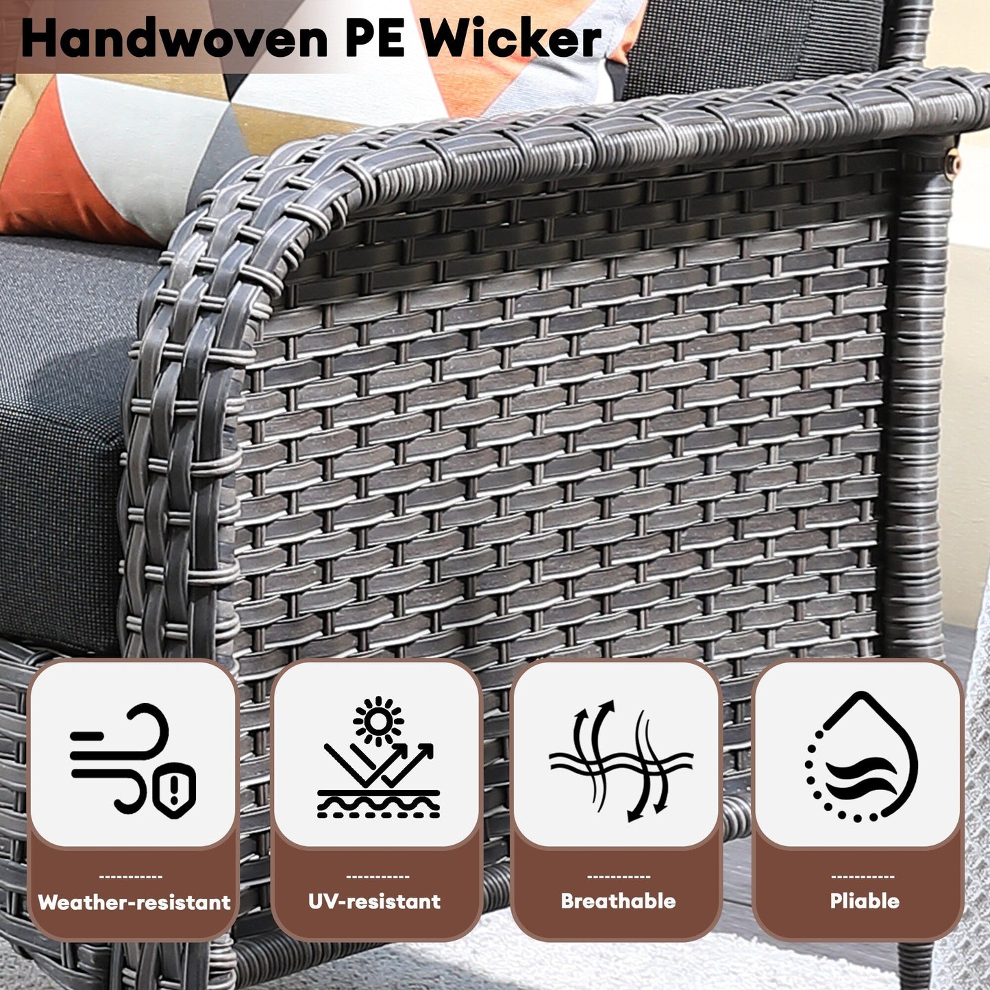 Set di sedie in vimini per esterni XIZZI (set da 2)