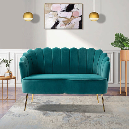 Divano a due posti Xabier da 52'' con schienale a forma di fiore