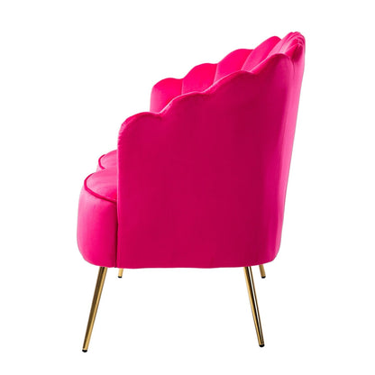 Divano a due posti Xabier da 52'' con schienale a forma di fiore