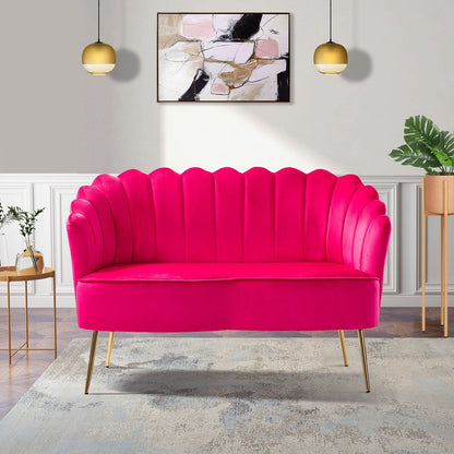 Divano a due posti Xabier da 52'' con schienale a forma di fiore