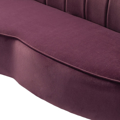 Divano a due posti Xabier da 52'' con schienale a forma di fiore