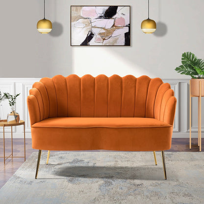 Divano a due posti Xabier da 52'' con schienale a forma di fiore