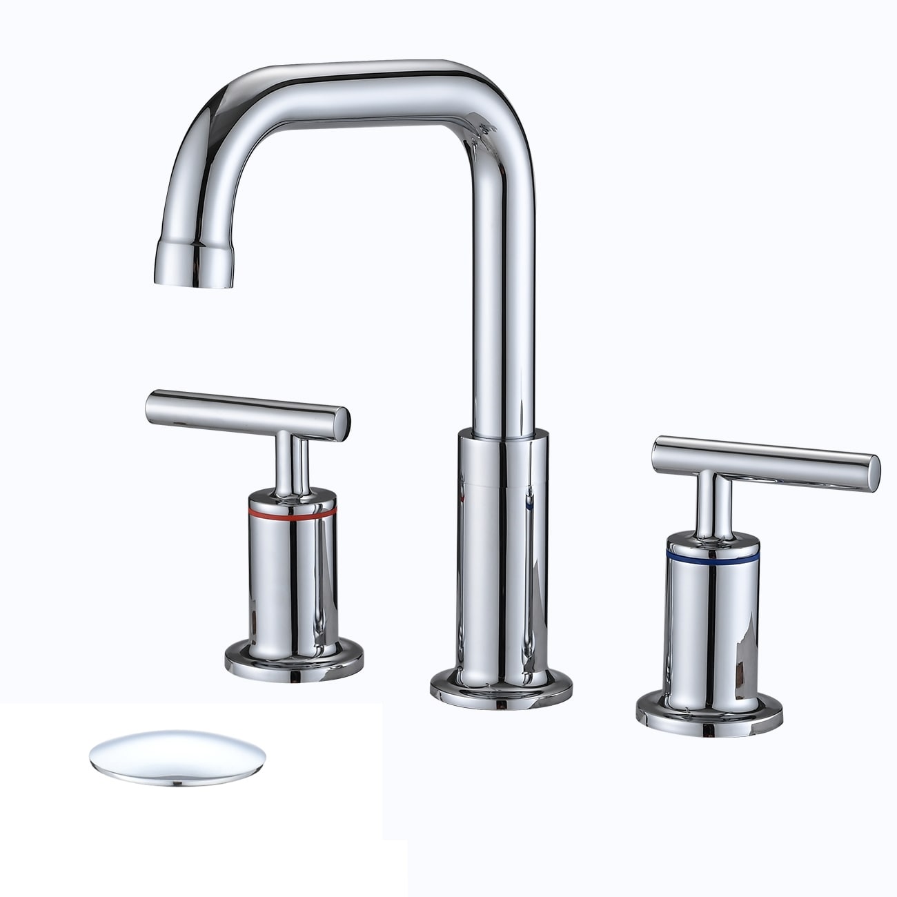 Rubinetto per lavabo da bagno di lusso YASINU da 8 pollici con scarico a scomparsa