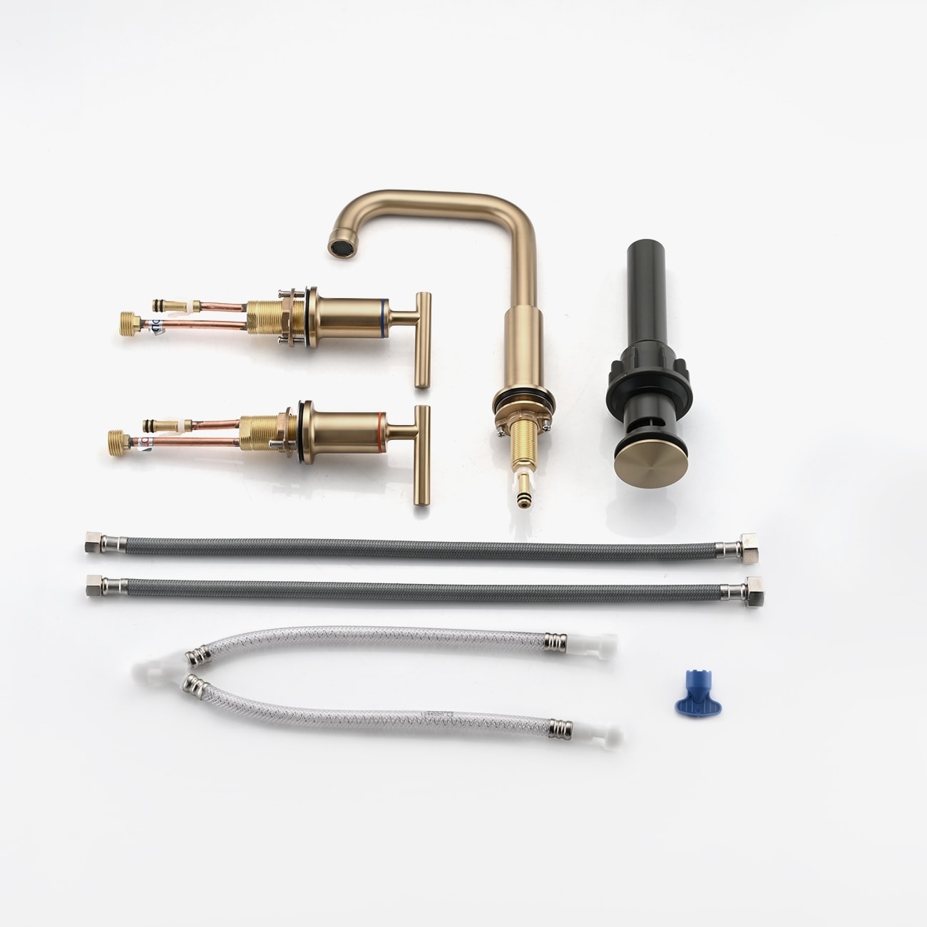 Rubinetto per lavabo da bagno di lusso YASINU da 8 pollici con scarico a scomparsa