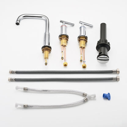 Rubinetto per lavabo da bagno di lusso YASINU da 8 pollici con scarico a scomparsa