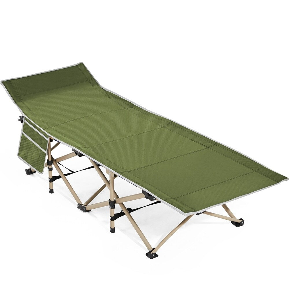 Yaheetech Lettino da campeggio pieghevole portatile in metallo per esterni e interni
