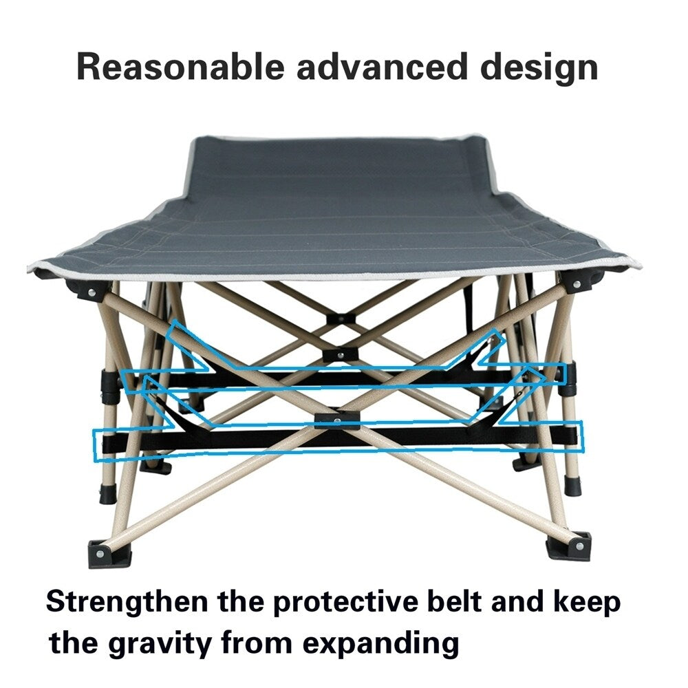 Yaheetech Lettino da campeggio pieghevole portatile in metallo per esterni e interni