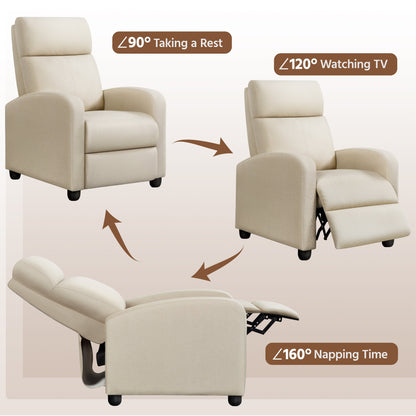 Poltrona reclinabile moderna in tessuto Yaheetech