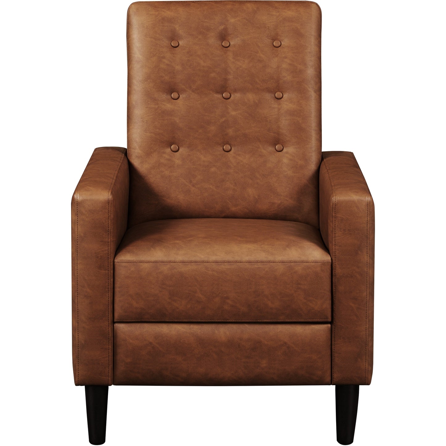 Divano moderno reclinabile in similpelle con poggiapiedi regolabile e imbottito Yaheetech