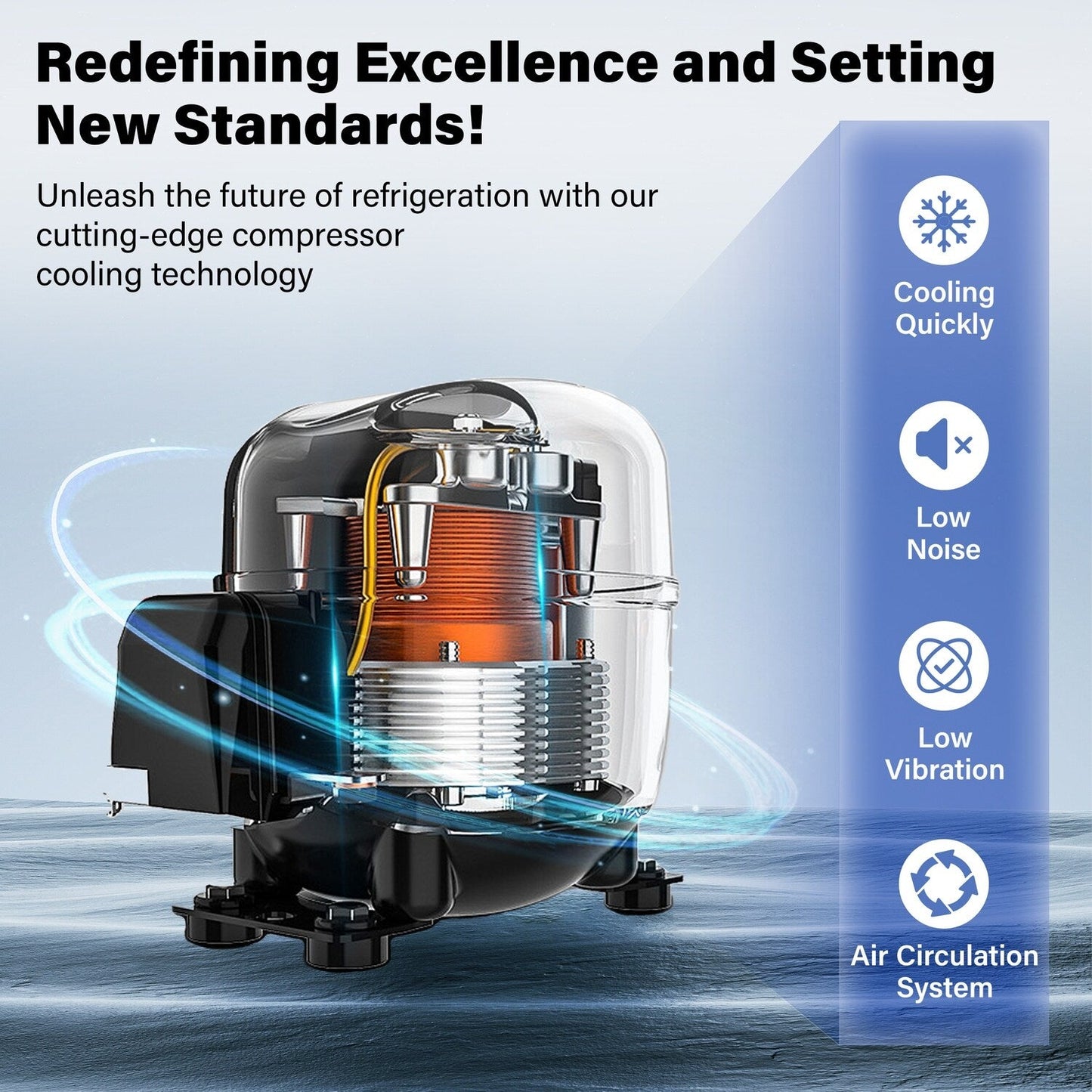 Frigorifero per bevande indipendente Yeego da 19 pollici, 140 lattine, zona singola - 19 pollici