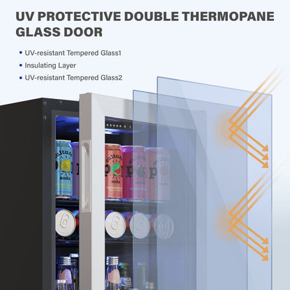 Frigorifero per bevande indipendente Yeego da 19 pollici, 140 lattine, zona singola - 19 pollici