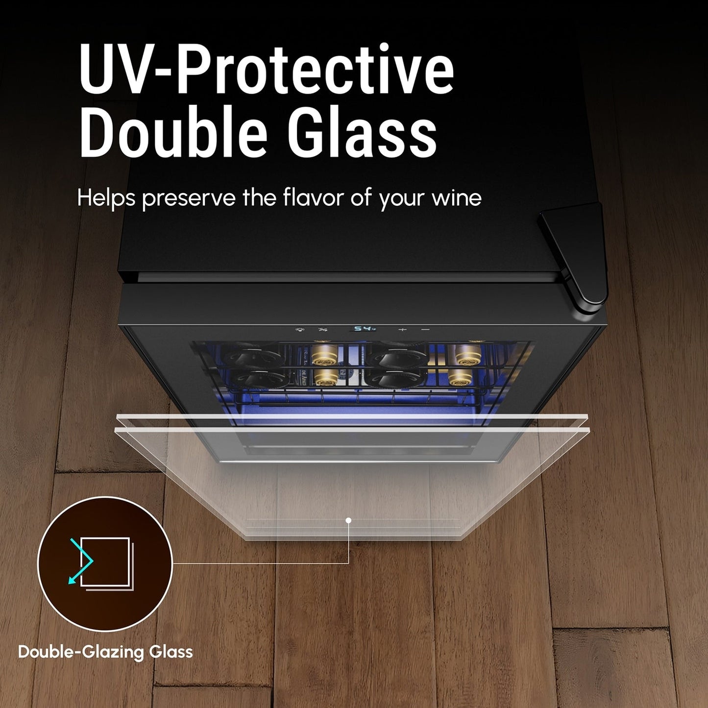 Frigorifero per vino/bevande da 17 pollici, 20 bottiglie, indipendente, controllo digitale della temperatura