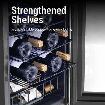 Frigorifero per vino/bevande da 17 pollici, 20 bottiglie, indipendente, controllo digitale della temperatura