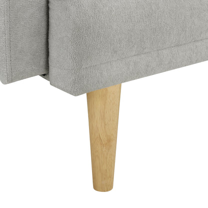 Divano letto futon in velluto giallo con fiocco di neve