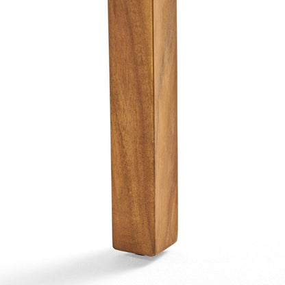 Set da pranzo quadrato da esterno York Acacia Wood da 5 pezzi di Christopher Knight Home