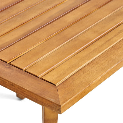 Set da pranzo quadrato da esterno York Acacia Wood da 5 pezzi di Christopher Knight Home