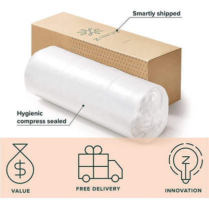 Materasso in memory foam ZINUS Cloud da 12 pollici, antidecubito, Bed-in-a-Box, certificato CertiPUR-US