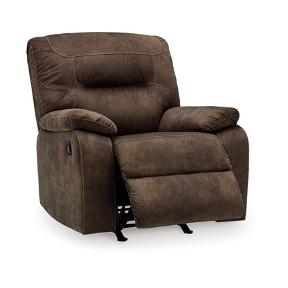 Poltrona reclinabile manuale Zano, in similpelle marrone caffè