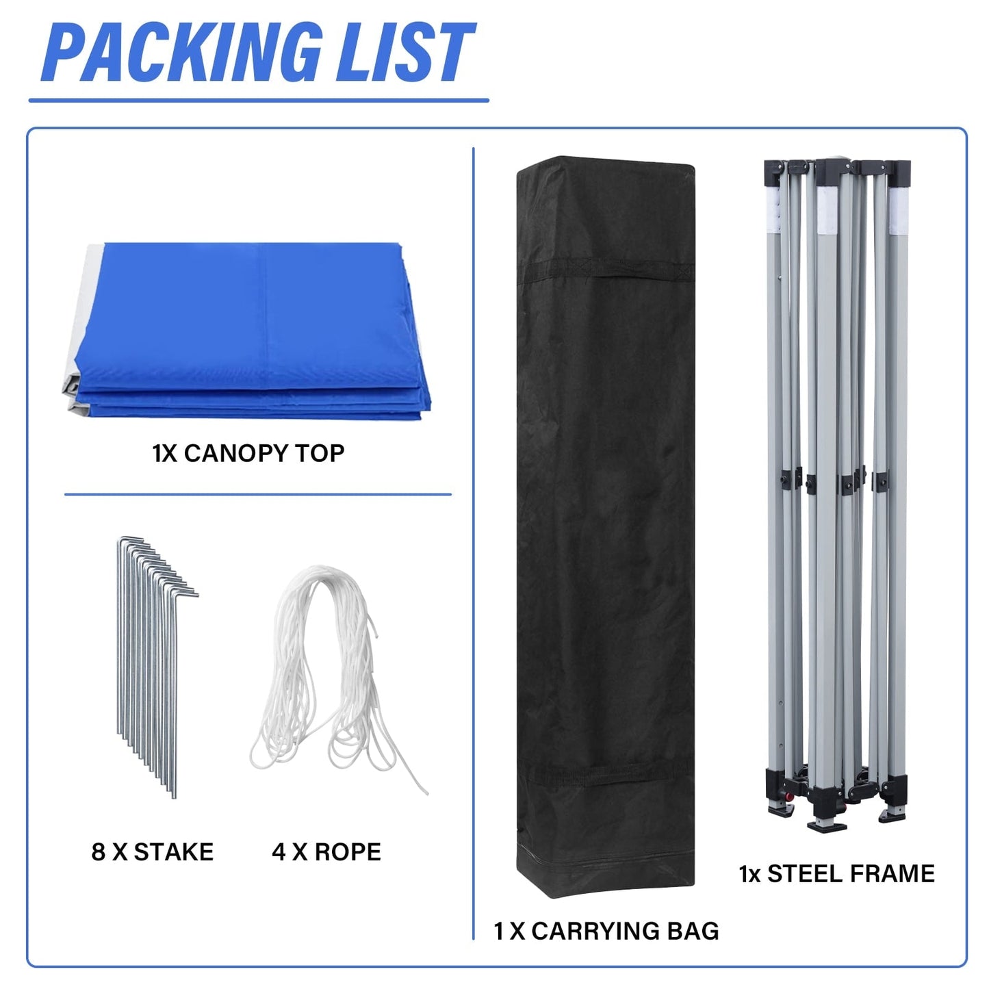 Tenda da giardino Zenova da 10' x 10', gazebo, tenda da festa, tenda da matrimonio