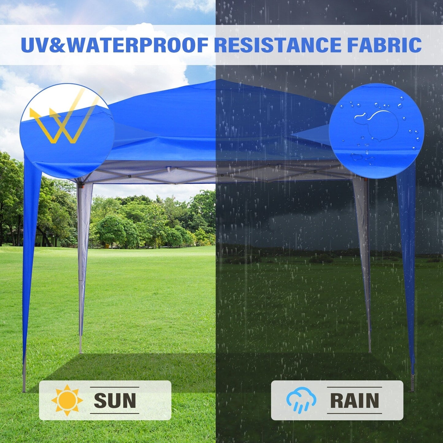 Tenda da giardino Zenova da 10' x 10', gazebo, tenda da festa, tenda da matrimonio