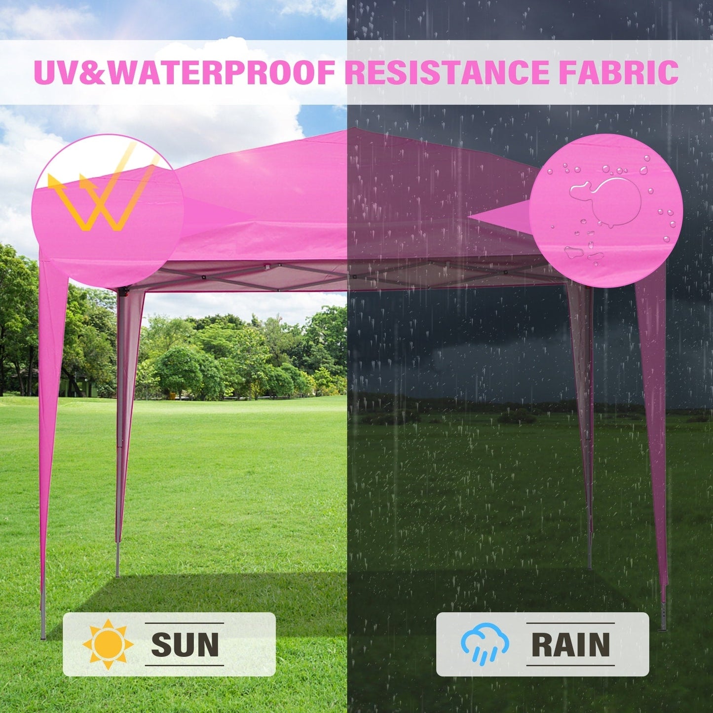 Tenda da giardino Zenova da 10' x 10', gazebo, tenda da festa, tenda da matrimonio