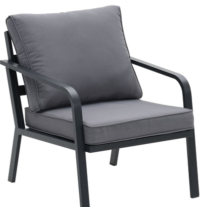 Set da conversazione per patio in alluminio Zenova da 2/4 pezzi, divano componibile da esterno con sedie singole