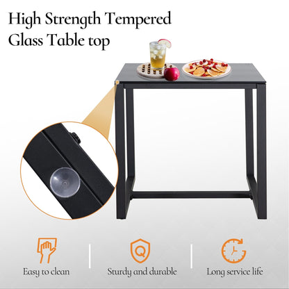 Set da giardino Zenova da 3 pezzi, tavolo e sedie in vimini, set da 2, mobili da balcone in rattan resistenti alle intemperie