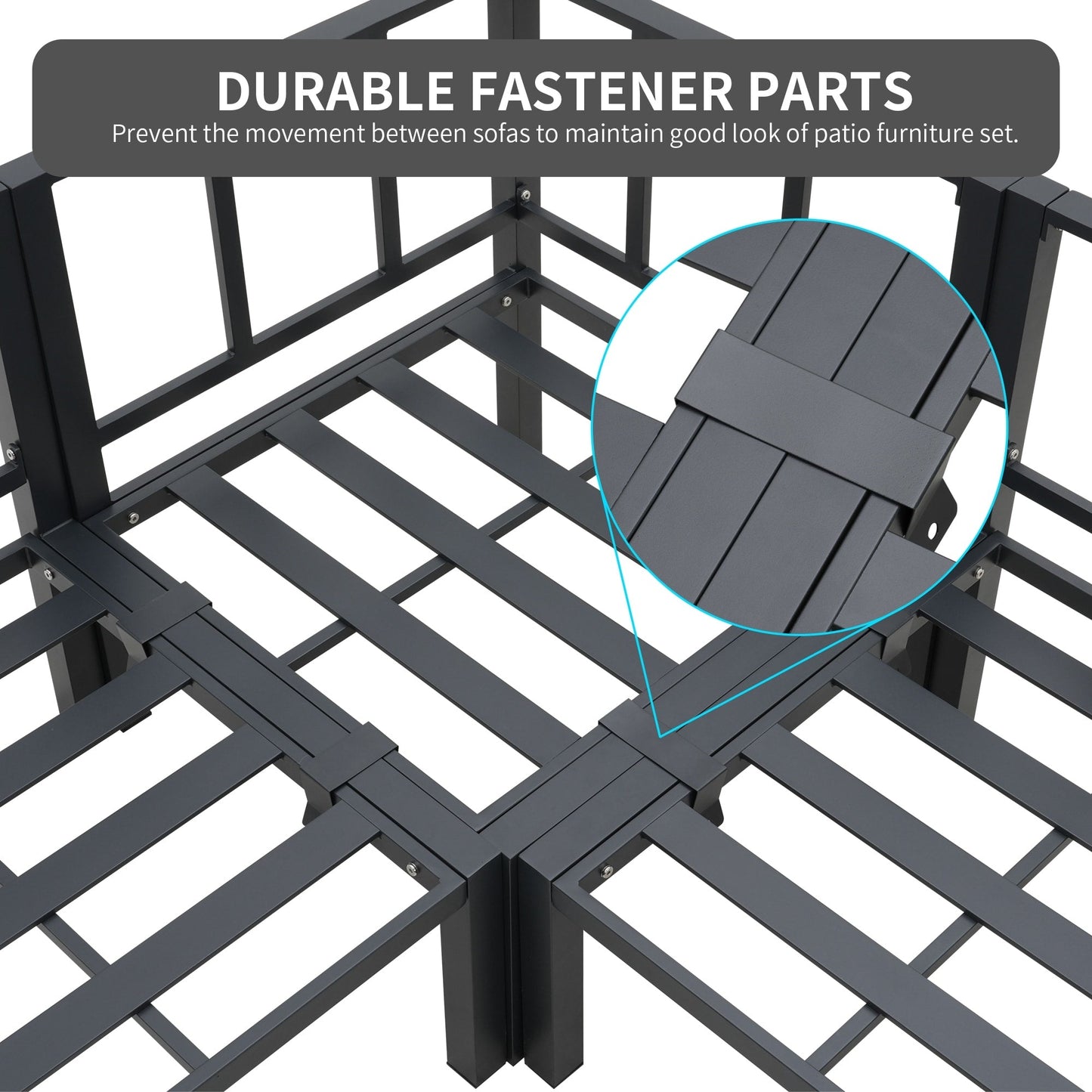 Set di mobili da giardino in alluminio Zenova da 5/7 pezzi, divano componibile per esterni