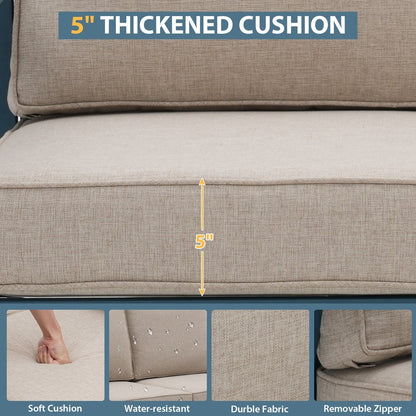 Set da conversazione per patio in alluminio Zenova, set di divani da esterno