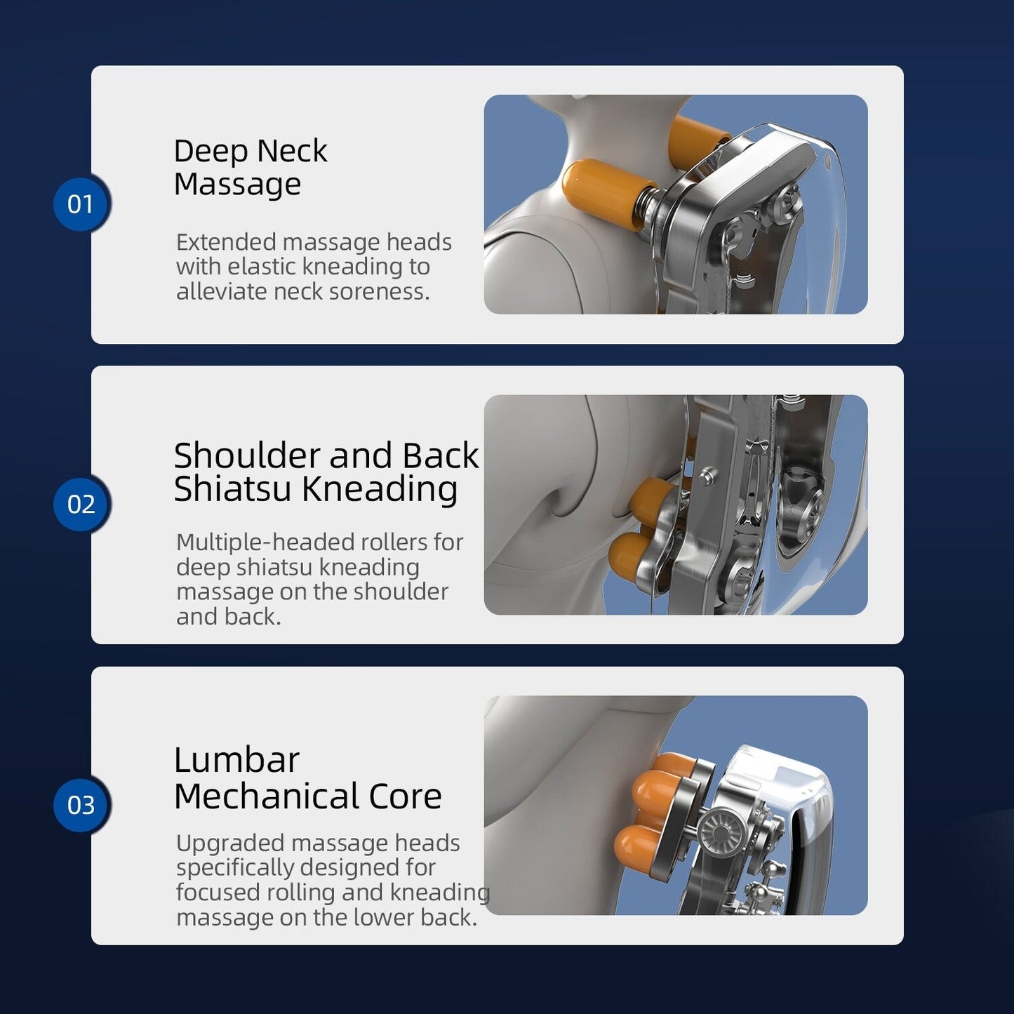 Poltrona massaggiante Zero Gravity con riscaldamento dei fianchi