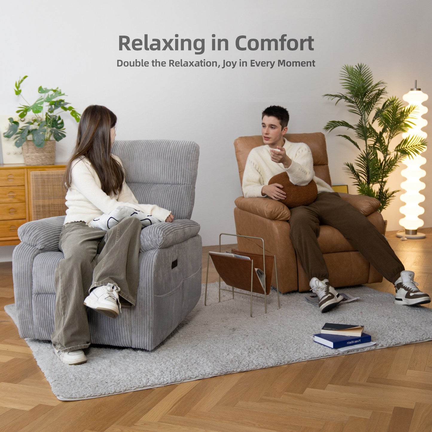 Poltrona reclinabile elettrica Zero Gravity con USB e design ergonomico