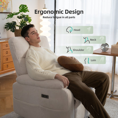 Poltrona reclinabile elettrica Zero Gravity con USB e design ergonomico