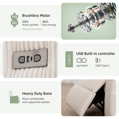 Poltrona reclinabile elettrica Zero Gravity con USB e design ergonomico